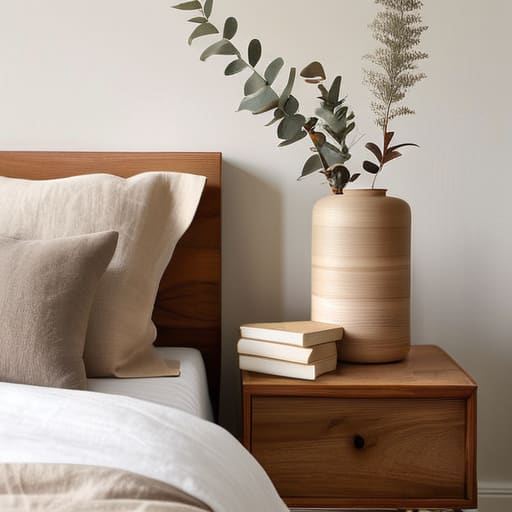 Restful space with minimalist bedroom decor.